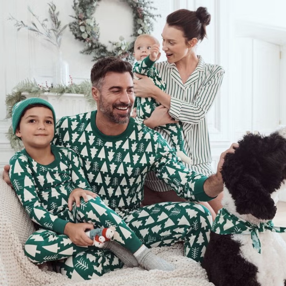 Hanna Andersson Boys Christmas Tree Print Pajamas